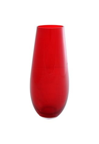 Vaso Bianco e Nero 28X12Cm Vermelho