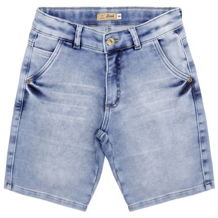 Bermuda Juvenil Look Jeans Clássica Jeans Moletom - Marca Look Jeans
