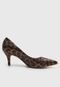 Scarpin Vizzano Animal Print Marrom - Marca Vizzano