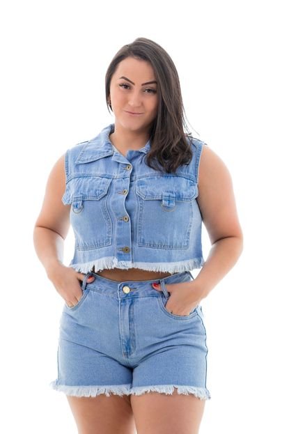 Colete Jeans Feminino Arauto Cropped - Marca ARAUTO JEANS
