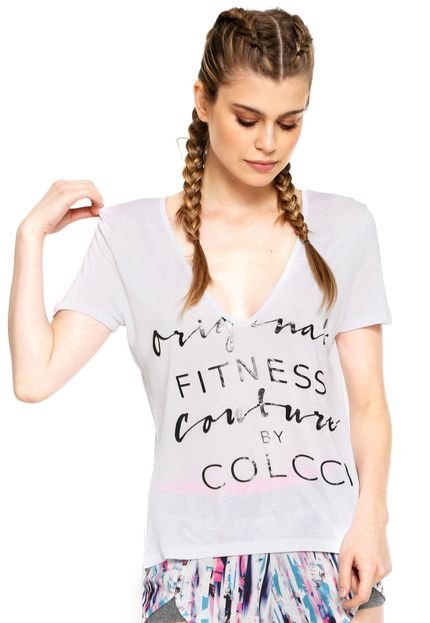 Camiseta Colcci Fitness Estampada Branca - Marca Colcci Fitness