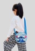 Bolsa Infantil Alça Transversal Média Bolsinha Lillo Stitch Shoulderbag Passeio Criança Necessaire Maleta Juvenil Personagem Mini Estojo Reforlçada - Marca Meimi Amores