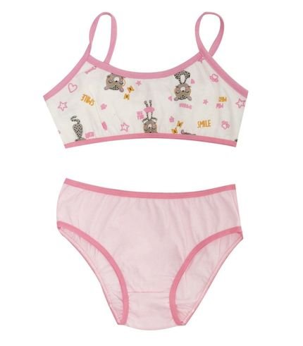 Conjunto Lingerie Infantil Smile Evanilda Unica - Marca Evanilda