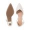 Scarpin Salome Sapato Bico Fino Salto Taça Strass Elegante Off-white - Marca Stessy Shoes