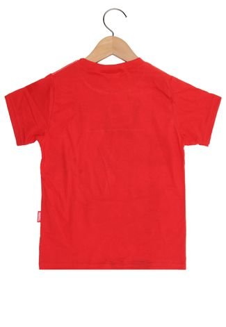 Camiseta Brandili Manga Curta Menino Vermelho