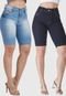 Kit 2 Bermudas Jeans HNO Jeans Ciclista Confort Azul - Marca HNO Jeans