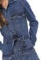 Macacão Jeans Dress to Reto Amarração Azul - Marca Dress to