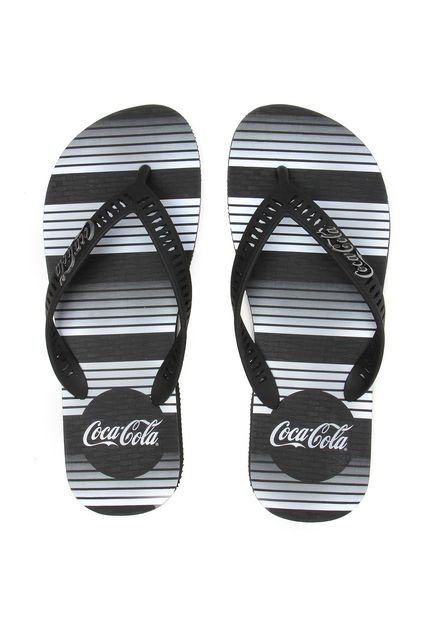 Chinelo Coca Cola Shoes Summer Preto/Branco - Marca Coca Cola