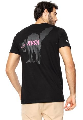 Camiseta RVCA Snap Kitty Preta