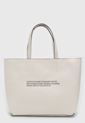 Bolsa Calvin Klein Sculpted Established Bege - Compre Agora