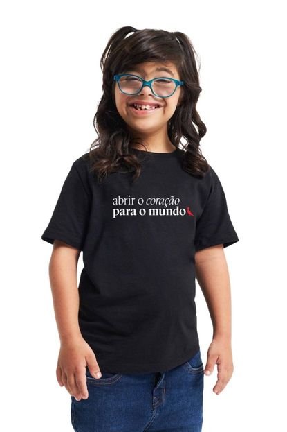 Camiseta Coração Para o Mundo Reserva Mini Preto - Marca Reserva Mini