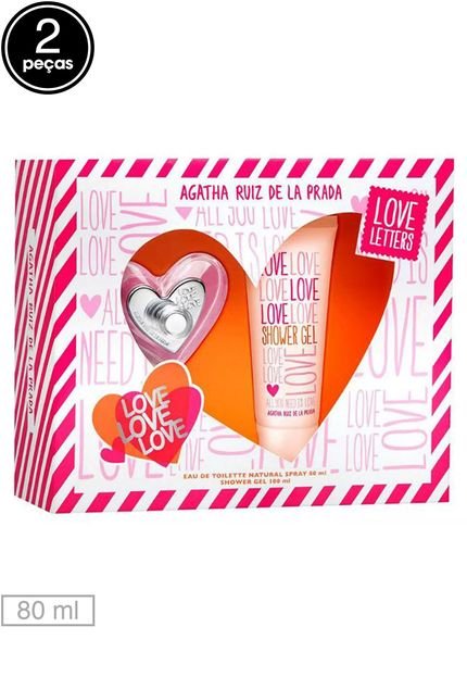 Kit 2pçs Perfume Agatha Ruiz De La Prada Love Love Love 80ml - Marca Agatha Ruiz De La Prada
