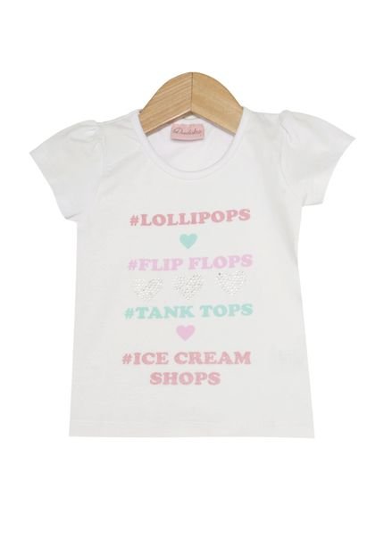 Camiseta Duduka Lollipops Branca - Marca Duduka