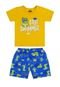 Conjunto Bebê Menino Camiseta e Bermuda Bee Loop Amarelo - Marca Bee Loop