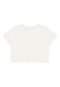Blusa Cropped Manga Curta em Meia Malha Gloss Branco - Marca Gloss