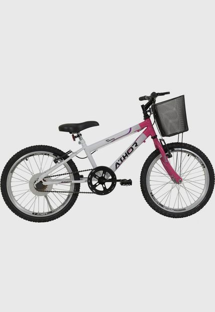 Bicicleta infantil Aro 20 Charmy Rosa com cestão Athor Bikes - Marca Athor Bikes