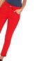 Calça Sarja Ellus Skinny Cropped Vermelha - Marca Ellus