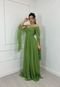 Vestido Longo de Festa Madrinhas Micro Tule com Brilho Wanesy Verde Oliva - Marca Cia do Vestido