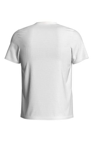 Camiseta Masculina Algodão Relaxado Manga Curta Branca Estampa Aloha