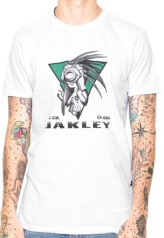 Compre Camiseta Masculina Oakley Iconic Tee Branca na Back Wash!