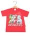 Camiseta Manga Curta Brandili Infantil Avengers Vermelha. - Marca Brandili