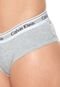 Calcinha Calvin Klein Underwear Boyshort Modern Cinza/Branca - Marca Calvin Klein Underwear