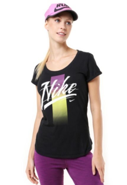 Camiseta Nike Sportswear Scoop Script Fade Preta - Marca Nike Sportswear