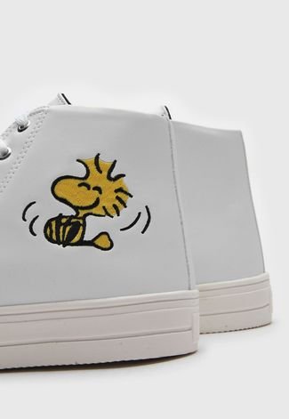 Tênis Snoopy Woodstock Peanuts 70 Anos Off-White