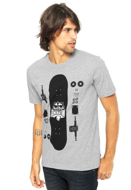 Camiseta Red Bull Skateboard Cinza - Marca Red Bull Skateboard