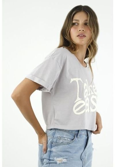Camiseta Gris Manga Corta Para Mujer Compra Ahora Dafiti Colombia