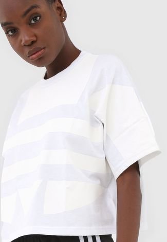 Camiseta Cropped adidas Originals Lrg Logo Branca