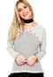 Blusa Letage Lolla Cinza - Marca Letage