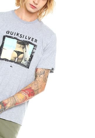 Camiseta Quiksilver Surfer Girl Cinza