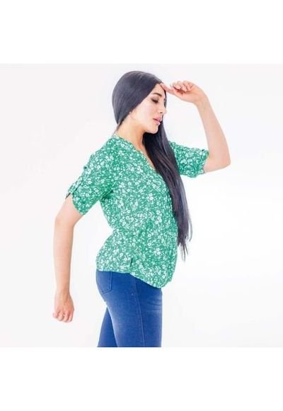 Unirse Polinizar valor Blusa Para Mujer Manga Corta Verde Marca L&H - Compra Ahora | Dafiti  Colombia