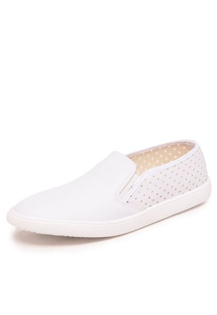 Slip On Canela Brasil Lasercut Branco - Marca Canela Brasil