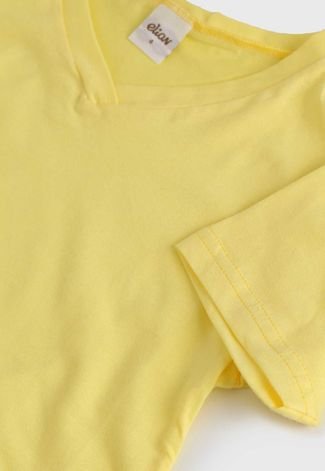 Camiseta Elian Infantil Gola V Amarela