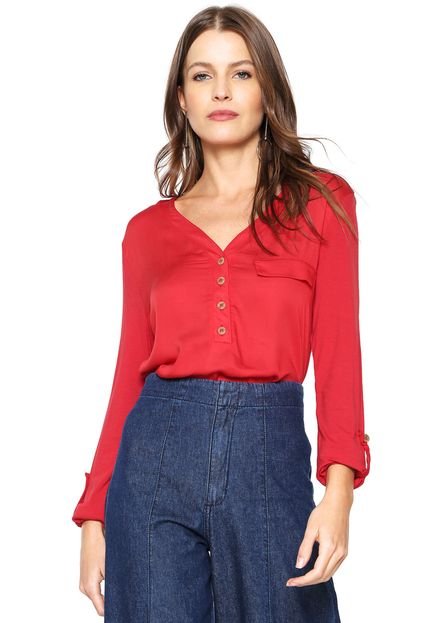 Blusa Cativa Acetinada Vermelha - Marca Cativa