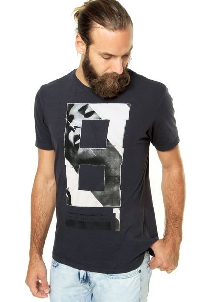 Camiseta Guess Numeral Azul - Marca Guess