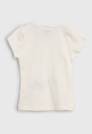Camiseta Brandili Mundi Infantil Coroa Off-White