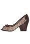 Peep Toe Raphaella Booz Palha Marrom - Marca Raphaella Booz