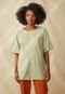 Camiseta Manga Curta Inspira Sustentável Sem Gênero Algodão Consciente Verde - Marca Inspira