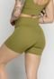 Short Fitness Vekyo Poliamida Feminino Suplex Liso Academia Verde Pistache - Marca VEKYO