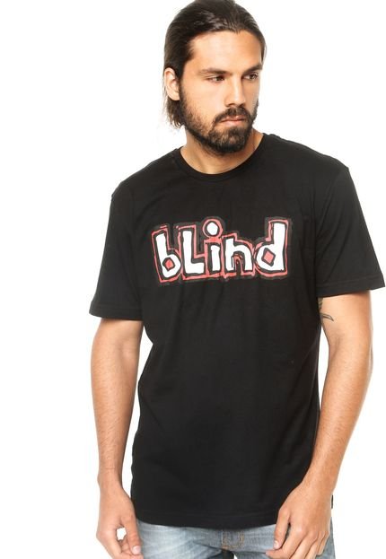 Camiseta Manga Curta Blind Logo Preta - Marca Blind