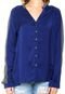 Camisa Clothing & Co. Lisa Azul-marinho/Cinza - Marca Kanui Clothing & Co.