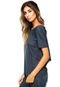 Blusa Manga Curta Letage Lilian Azul - Marca Letage