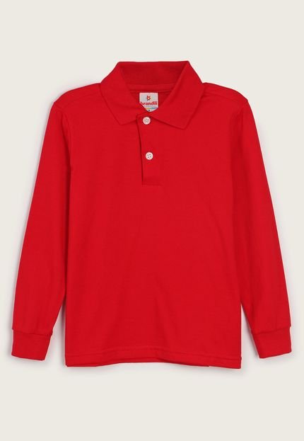 Camisa Infantil Polo Brandili Lisa Vermelha - Marca Brandili