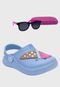 Kit Babuche Sorvete Azul e Óculos de Sol Rosa com Capinha Infantil - Marca Pópidí