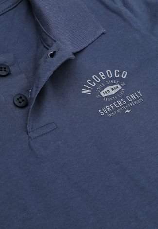 Camisa Polo Nicoboco Infantil Logo Azul-Marinho