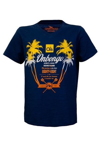 Camiseta Onbongo Teen Palmeira Azul - Marca Onbongo