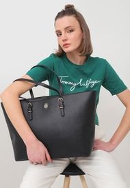 Cartera TH Timeless MED Tote Negro Tommy Hilfiger